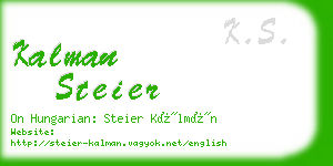 kalman steier business card